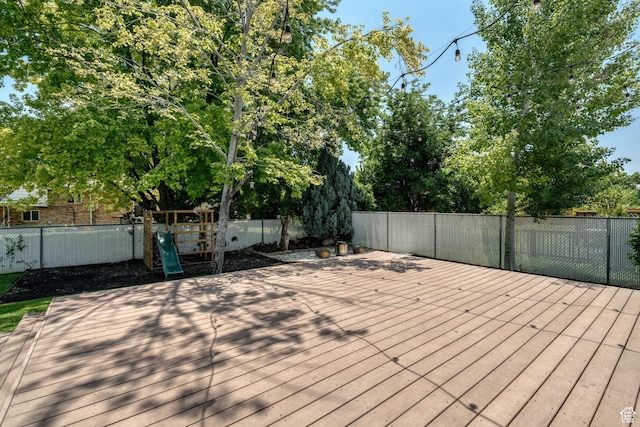1732 N 280 W, Orem, UT 84057 - wooden terrace with a playground and a fenced backyard