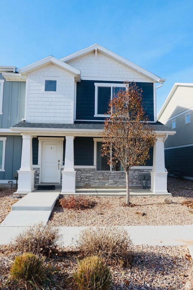 54 N Heading Row, Saratoga Springs, UT 84045 - view of front of property featuring covered porch