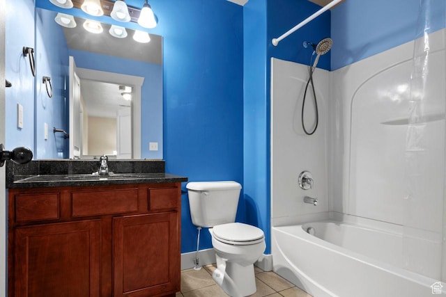 1556 N Venetian Way W, Saratoga Springs, UT 84045 - bathroom with tile patterned flooring, bathtub / shower combination, and vanity