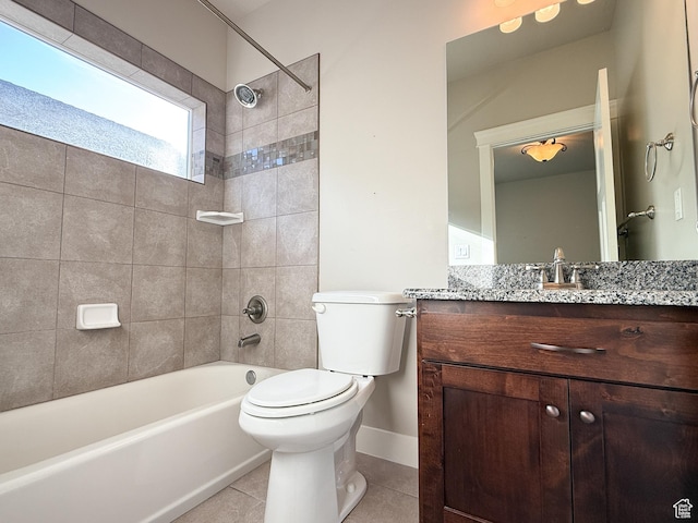 1302 E Mary Ln, Layton, UT 84040 - bathroom featuring shower / bathtub combination, tile patterned flooring, and vanity