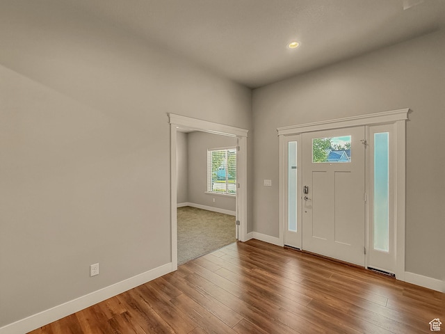 1302 E Mary Ln, Layton, UT 84040 - foyer entrance with wood finished floors and recessed lighting