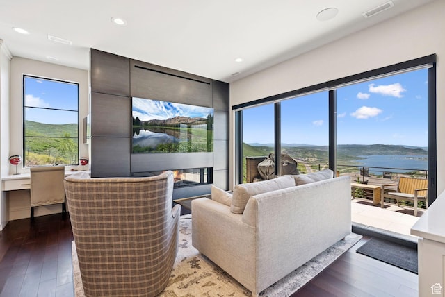13690 N Deer Canyon Dr, Kamas, UT 84036 - living room featuring hardwood / wood-style flooring and recessed lighting