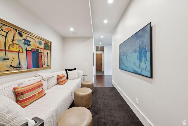 13690 N Deer Canyon Dr, Kamas, UT 84036 - living area with recessed lighting and carpet flooring