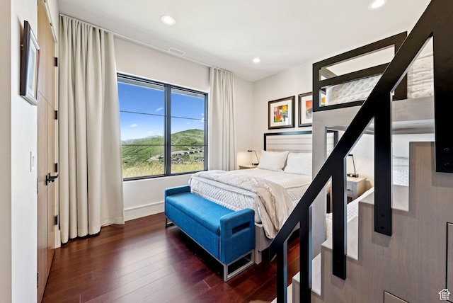 13690 N Deer Canyon Dr, Kamas, UT 84036 - bedroom with dark wood-type flooring and recessed lighting