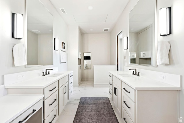 13690 N Deer Canyon Dr, Kamas, UT 84036 - full bathroom with marble finish floors and two vanities