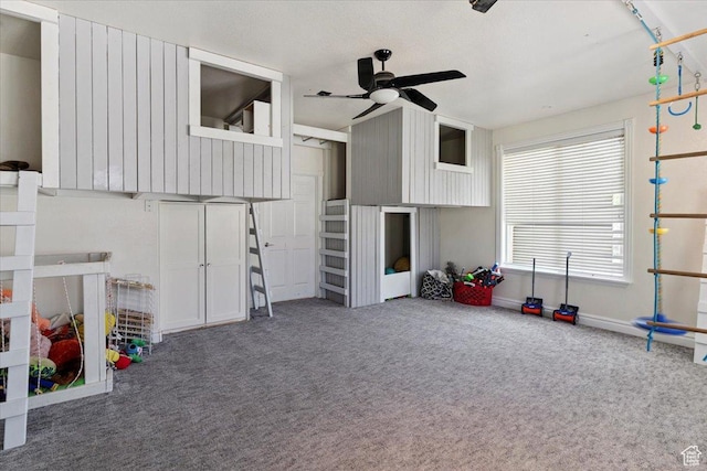 2718 N 2125 E, Layton, UT 84040 - rec room with carpet and ceiling fan