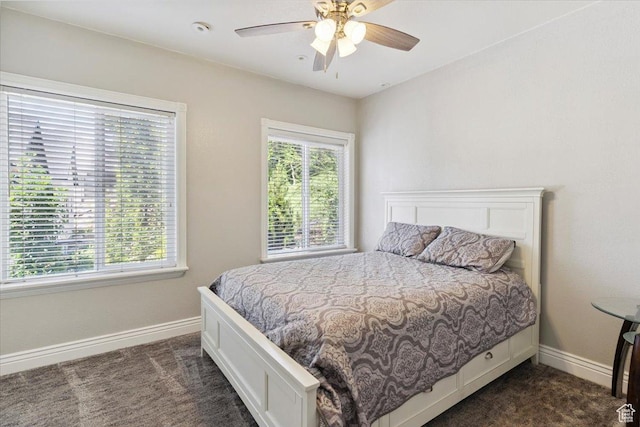 2718 N 2125 E, Layton, UT 84040 - bedroom featuring dark carpet and ceiling fan