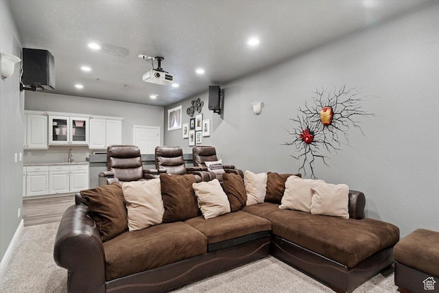 2718 N 2125 E, Layton, UT 84040 - home theater featuring recessed lighting and light carpet