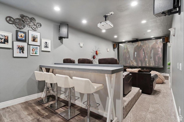2718 N 2125 E, Layton, UT 84040 - home theater room featuring recessed lighting and wood finished floors