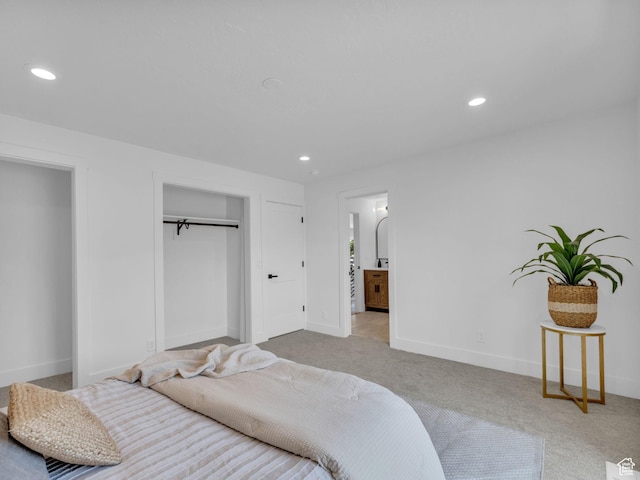 6685 S 3380 W, West Jordan, UT 84084 - bedroom with recessed lighting, carpet, a closet, and ensuite bathroom
