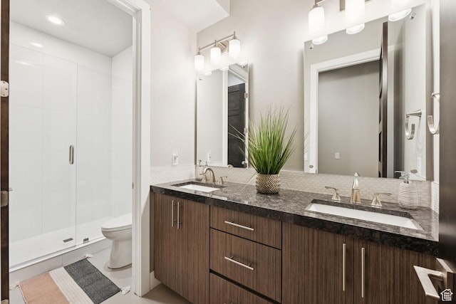4313 Holly Frost Ct, Park City, UT 84098 - bathroom featuring double vanity and a shower stall