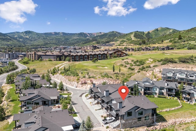 4313 Holly Frost Ct, Park City, UT 84098 - aerial perspective of suburban area featuring a mountainous background and a golf course