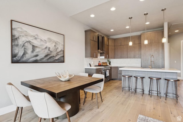 4313 Holly Frost Ct, Park City, UT 84098 - dining area featuring light wood finished floors and recessed lighting