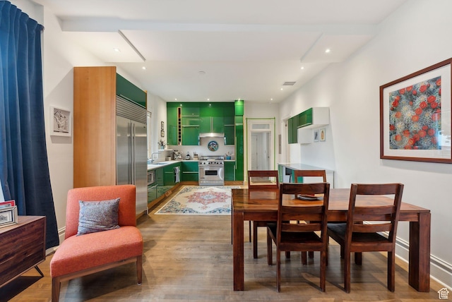 853 E Second Ave N, Salt Lake City, UT 84103 - dining area featuring wood finished floors and recessed lighting
