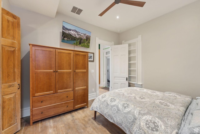 853 E Second Ave N, Salt Lake City, UT 84103 - bedroom with light wood finished floors, recessed lighting, and ceiling fan