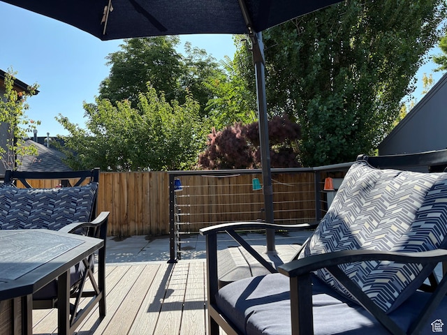 1133 E Sherman Ave S, Salt Lake City, UT 84105 - wooden terrace featuring outdoor dining space