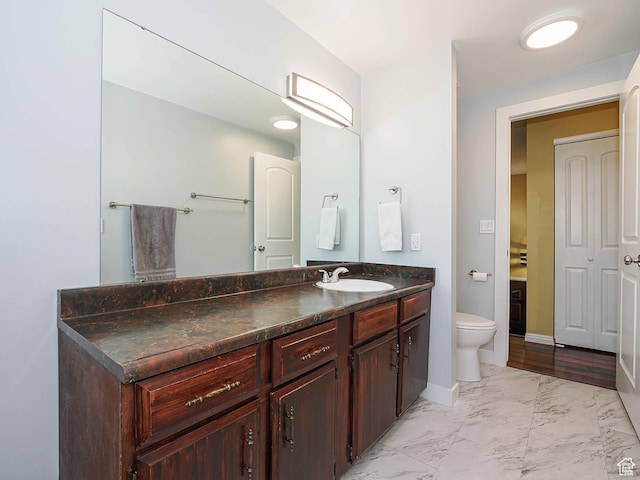 2333 W Ledgewood Dr, Taylorsville, UT 84129 - bathroom featuring vanity and marble look tile flooring