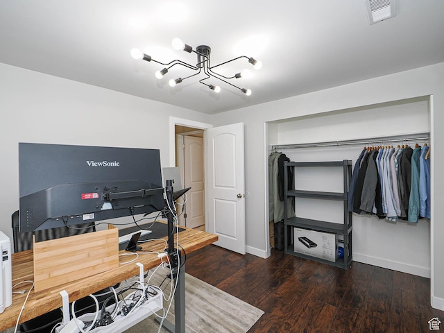 2333 W Ledgewood Dr, Taylorsville, UT 84129 - office space featuring a chandelier and wood finished floors
