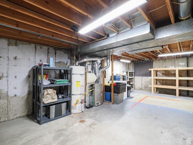 2333 W Ledgewood Dr, Taylorsville, UT 84129 - unfinished below grade area with secured water heater and heating unit