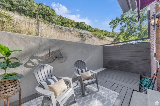 7430 S Wasatch Blvd E Unit I-2, Cottonwood Heights, UT 84121 - view of wooden terrace