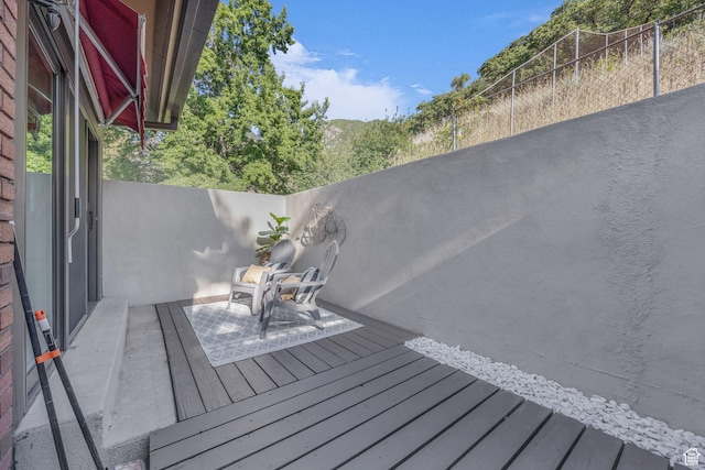 7430 S Wasatch Blvd E Unit I-2, Cottonwood Heights, UT 84121 - view of wooden terrace