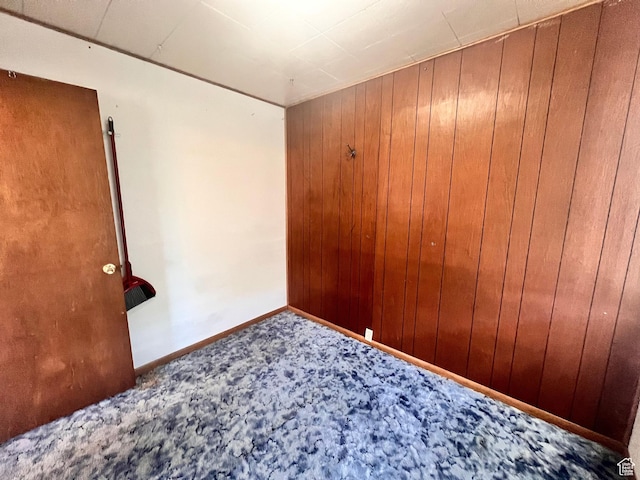 148 Duchesne St, Helper, UT 84526 - carpeted empty room featuring wood walls