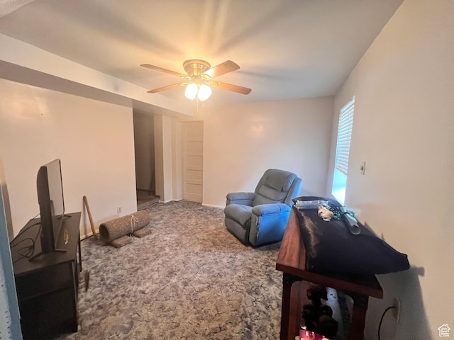 148 Duchesne St, Helper, UT 84526 - sitting room with carpet flooring and ceiling fan