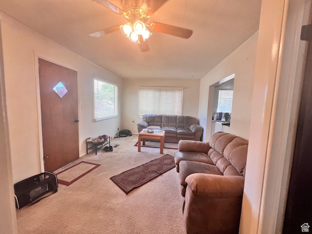 148 Duchesne St, Helper, UT 84526 - living room with carpet flooring and a ceiling fan