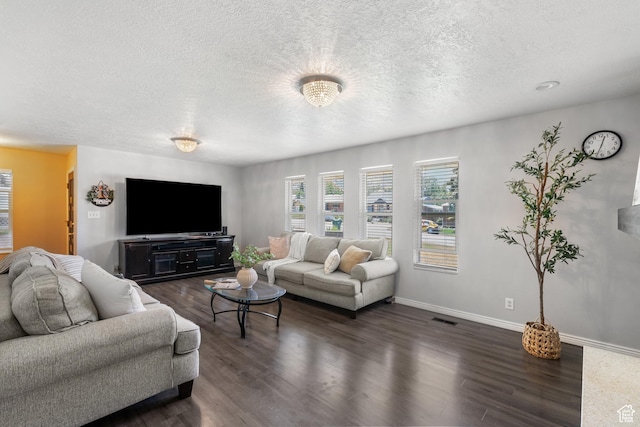 1456 Swan St, Ogden, UT 84401 - living area featuring dark wood-type flooring and a textured ceiling