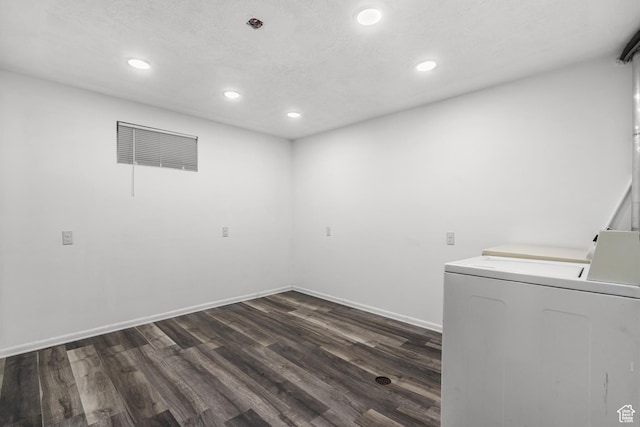 1456 Swan St, Ogden, UT 84401 - washroom with independent washer and dryer, dark wood-type flooring, and recessed lighting