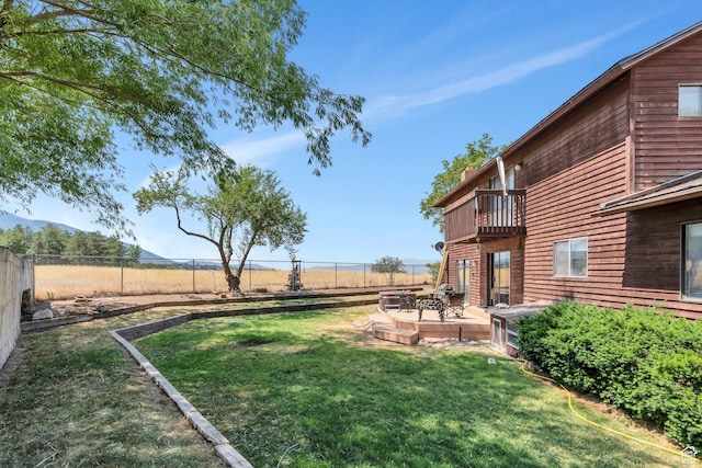 3286 Danish Hills Cir, Cottonwood Heights, UT 84121 - fenced backyard with a patio and a balcony