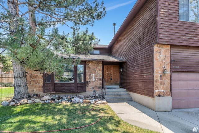 3286 Danish Hills Cir, Cottonwood Heights, UT 84121 - view of exterior entry featuring stone siding