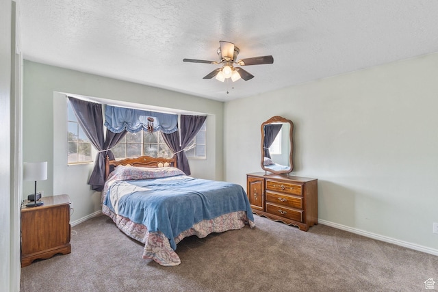8770 S 3980 W, West Jordan, UT 84084 - carpeted bedroom featuring a textured ceiling and ceiling fan