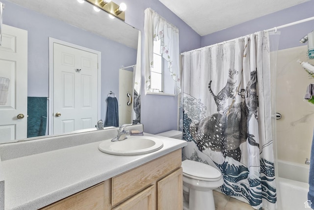 8770 S 3980 W, West Jordan, UT 84084 - full bathroom with vanity, shower / bath combo, and tile patterned flooring