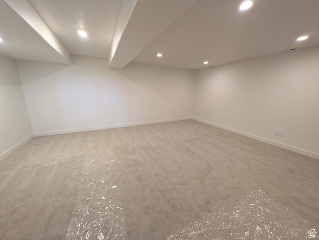 11369 S Watercourse Rd W Unit 202, South Jordan, UT 84009 - finished basement with recessed lighting and carpet flooring