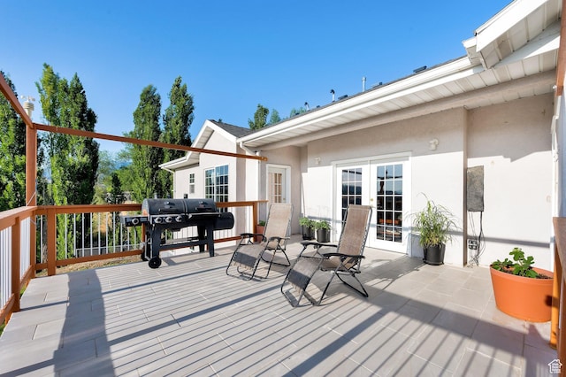 2313 N 850 E, Lehi, UT 84043 - wooden deck featuring area for grilling and french doors