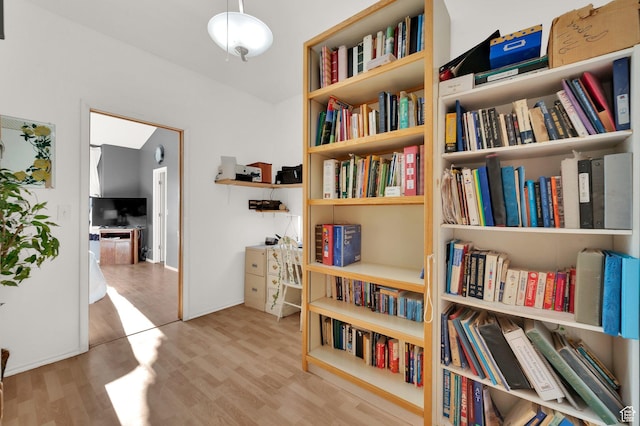 2313 N 850 E, Lehi, UT 84043 - sitting room featuring wood finished floors and bookshelves