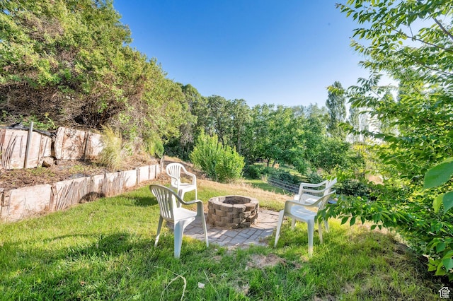 2313 N 850 E, Lehi, UT 84043 - view of yard featuring an outdoor fire pit