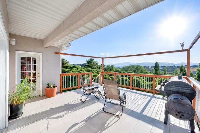 2313 N 850 E, Lehi, UT 84043 - view of patio featuring a grill and a mountain view
