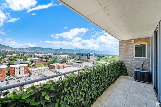 230 E Broadway S Unit 1108, Salt Lake City, UT 84111 - balcony with a mountain view and a view of city