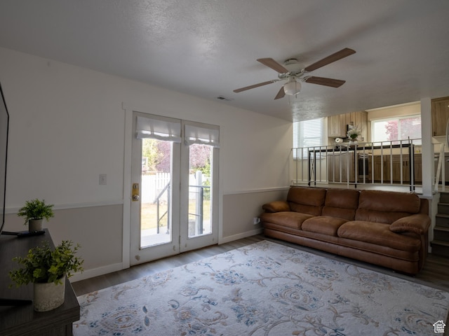 8823 S 3715 W, West Jordan, UT 84088 - living room featuring ceiling fan and wood finished floors