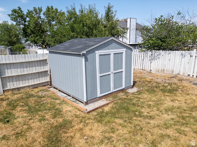 8823 S 3715 W, West Jordan, UT 84088 - view of shed with a fenced backyard