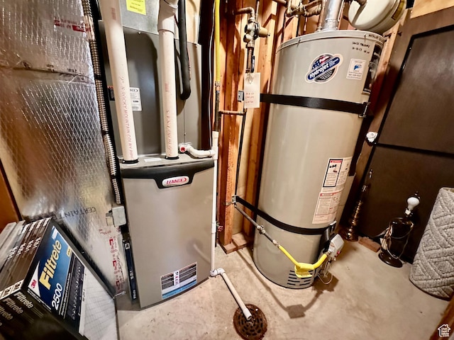 1208 Valhalla Dr, Clearfield, UT 84015 - utility room featuring water heater and heating unit