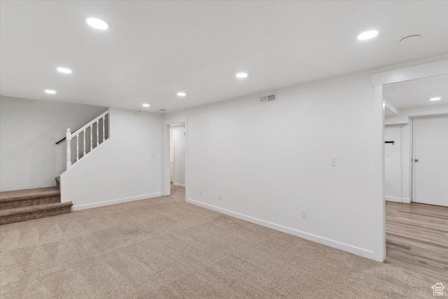 321 E 1040 N, Orem, UT 84057 - carpeted empty room featuring recessed lighting and stairway