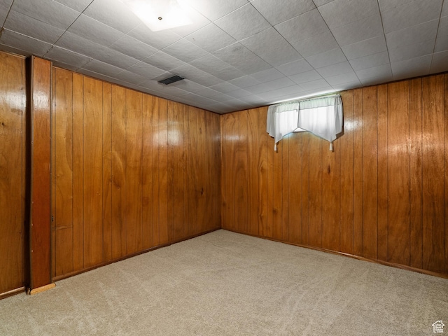320 S 2nd St W, Soda Springs, ID 83276 - basement featuring carpet floors and wood walls