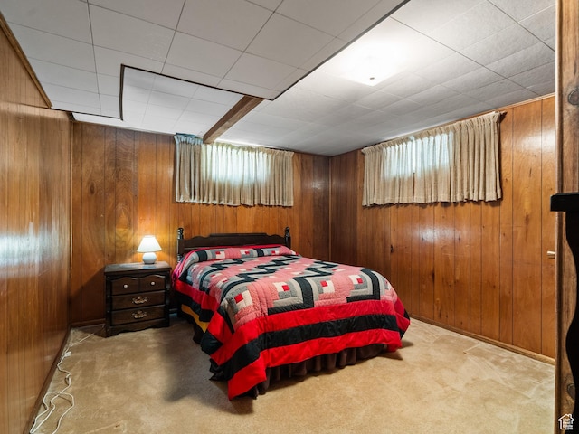 320 S 2nd St W, Soda Springs, ID 83276 - bedroom featuring carpet flooring and wood walls