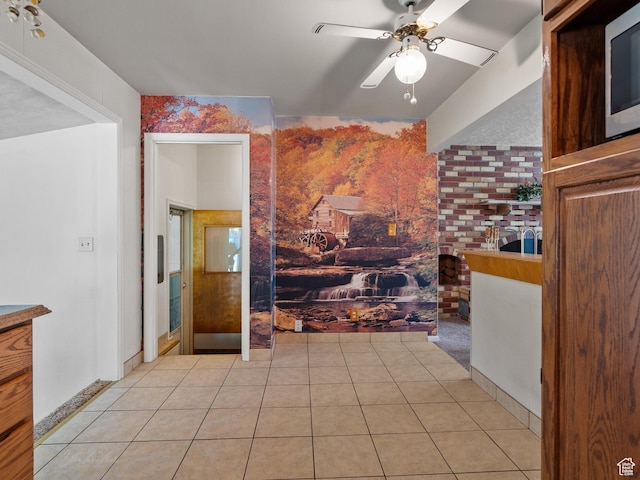 320 S 2nd St W, Soda Springs, ID 83276 - bathroom with ceiling fan and tile patterned flooring