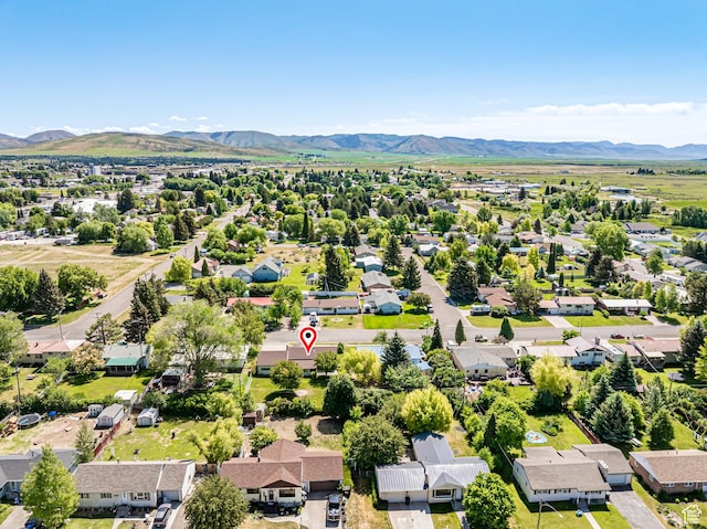 320 S 2nd St W, Soda Springs, ID 83276 - aerial view of residential area with a mountain backdrop