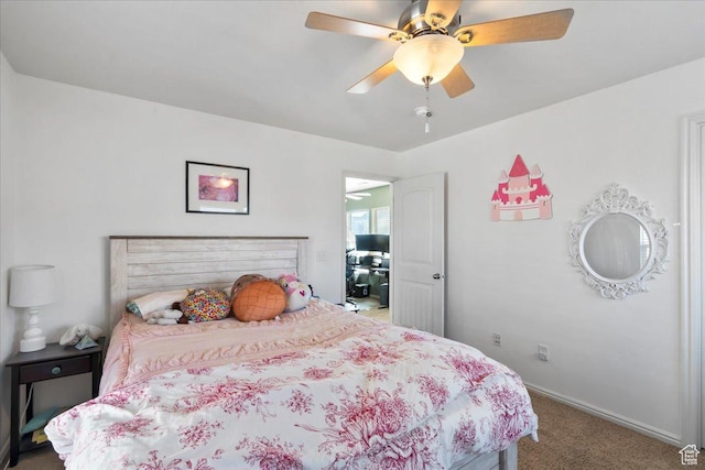 5023 W Currant Dr S, South Jordan, UT 84009 - bedroom featuring carpet flooring and ceiling fan