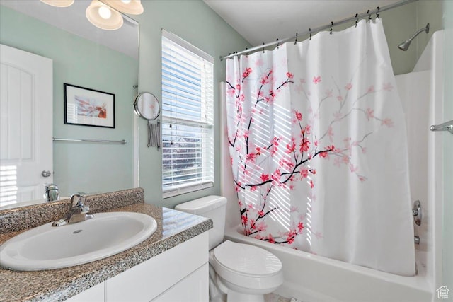 5023 W Currant Dr S, South Jordan, UT 84009 - full bathroom with vanity and shower / bath combination with curtain